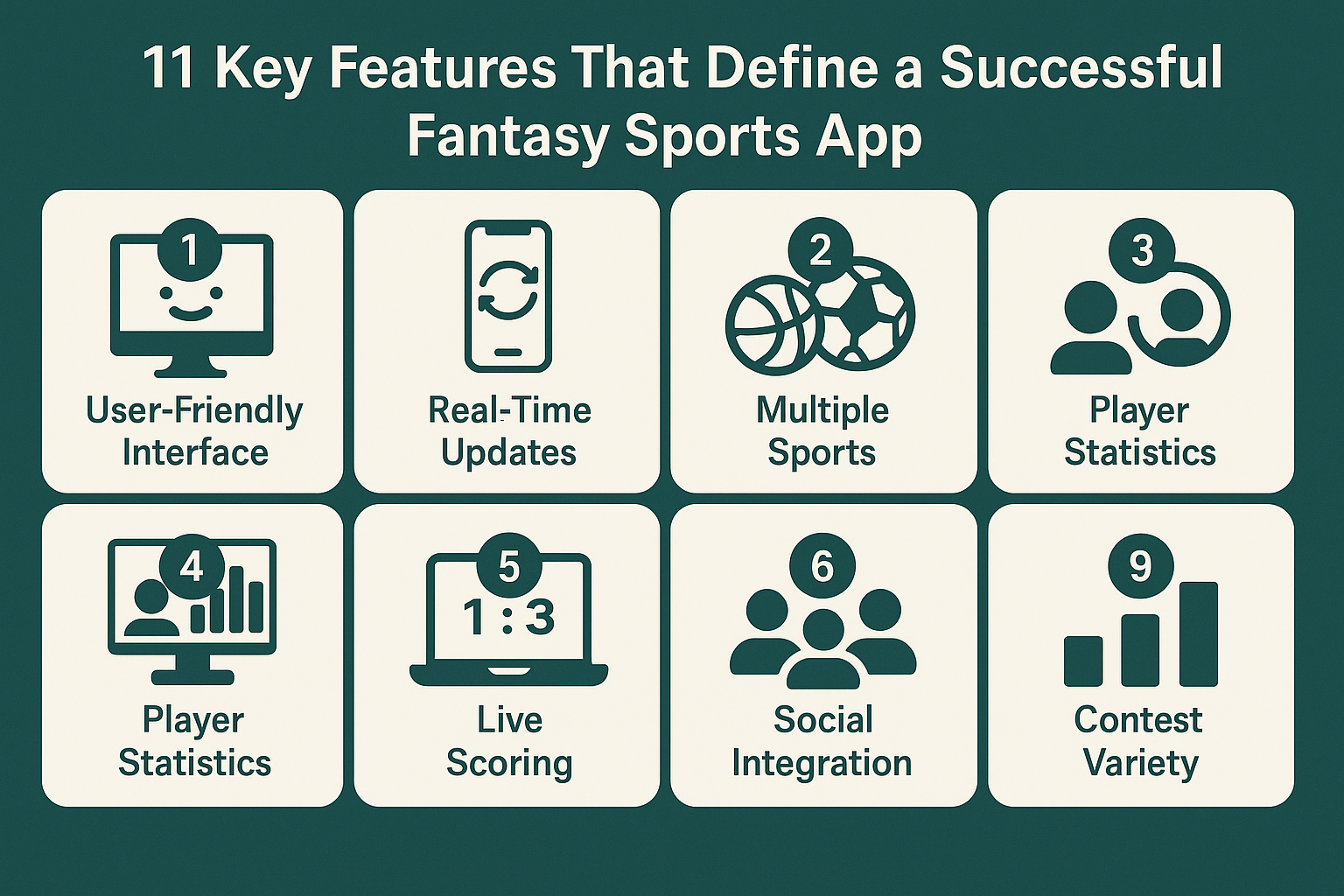 11 Key Features That Define a Successful Fantasy Sports App